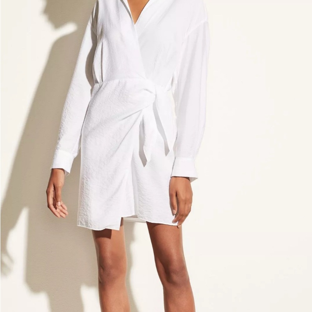 Vince White Wrap Mini Dress